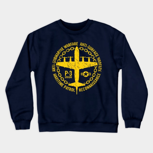 P-3 Orion Naval Maritime Patrol Anti-Submarine Warfare Aircraft Crewneck Sweatshirt by hobrath